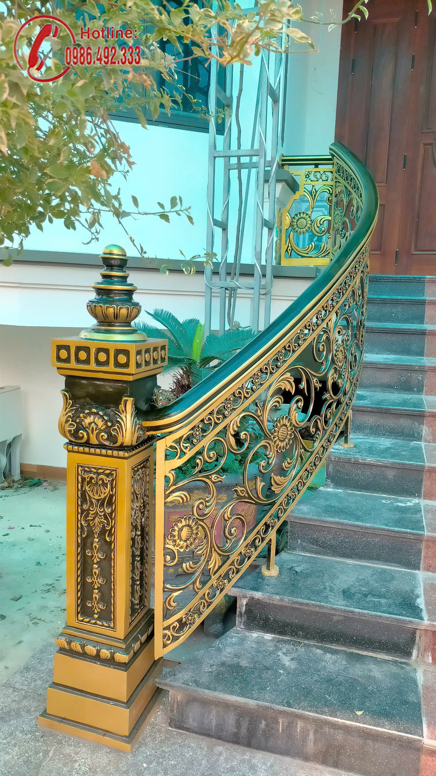 Cầu thang nhôm đúc C040