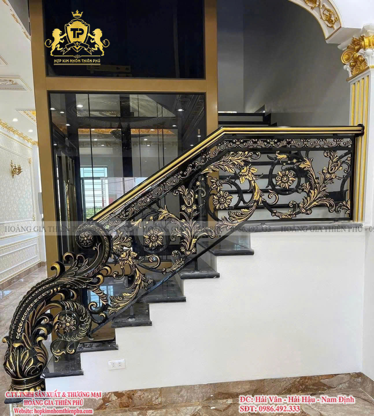 Cầu thang nhôm đúc C057