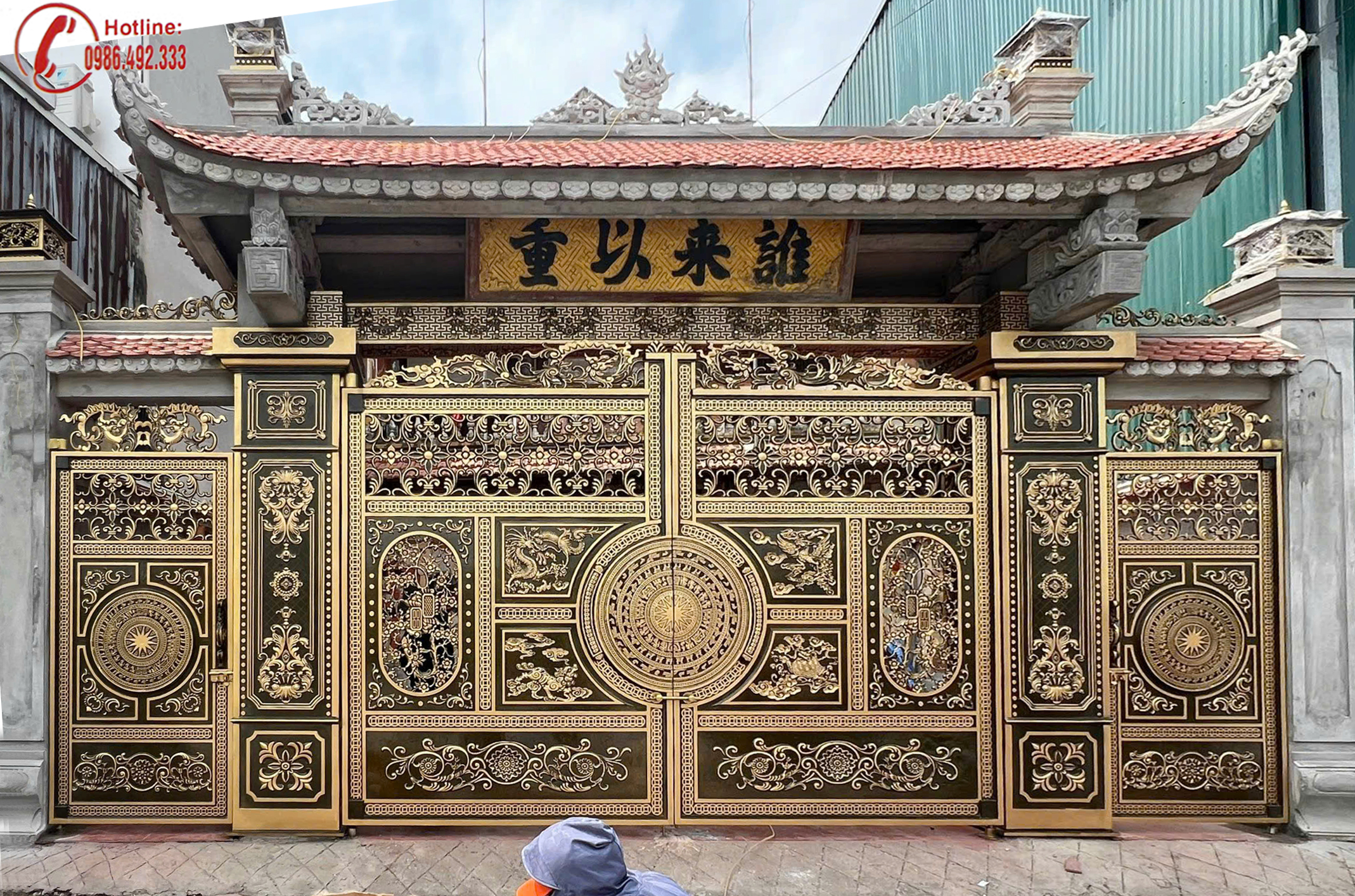 Cổng nhôm đúc C0214