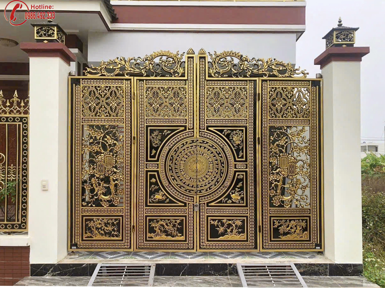 Cổng nhôm đúc C0100