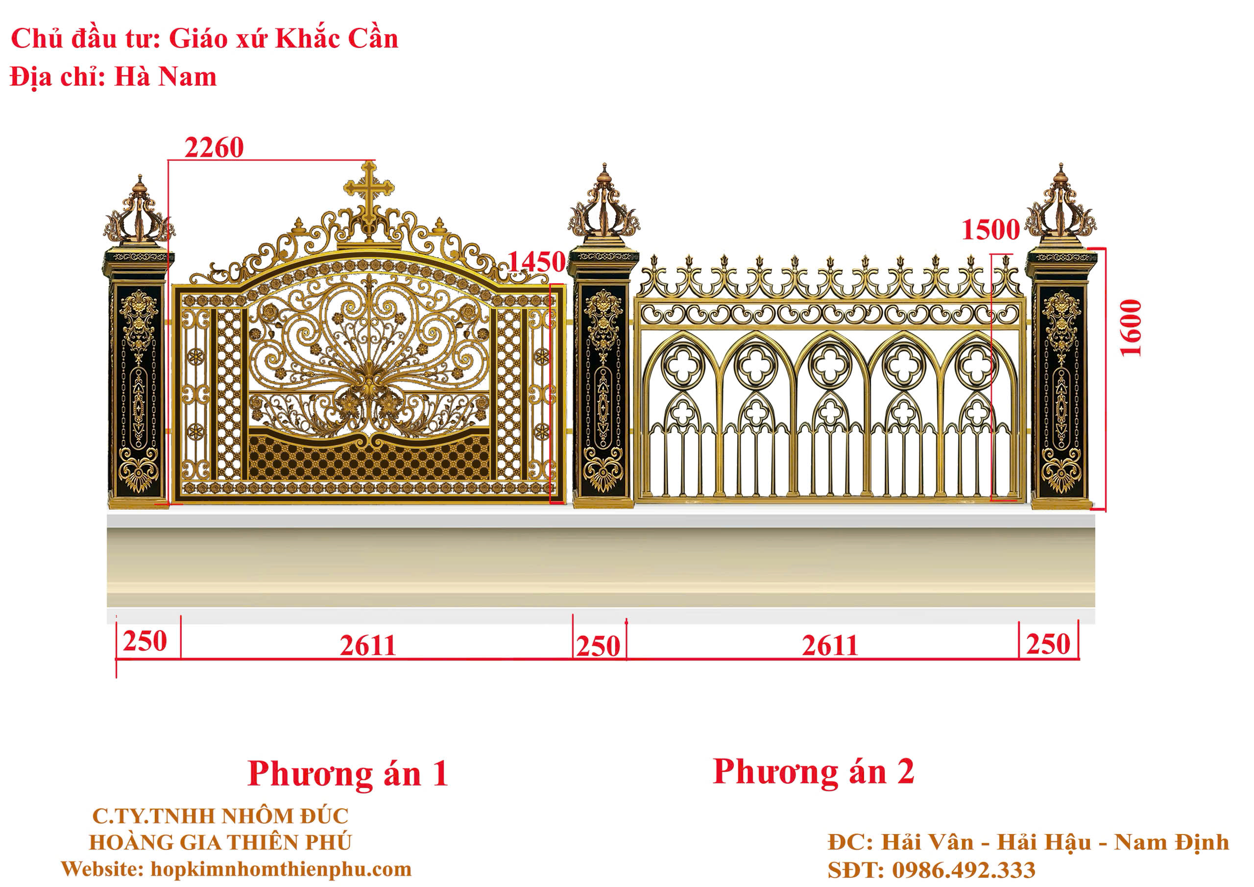 Hàng rào nhôm đúc H052