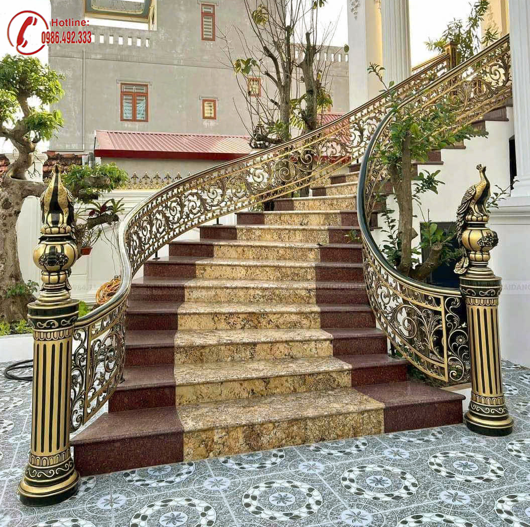 Cầu thang nhôm đúc C060