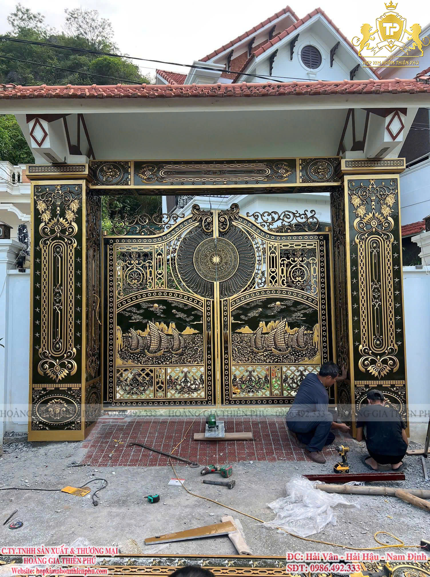 Cổng nhôm đúc C0221