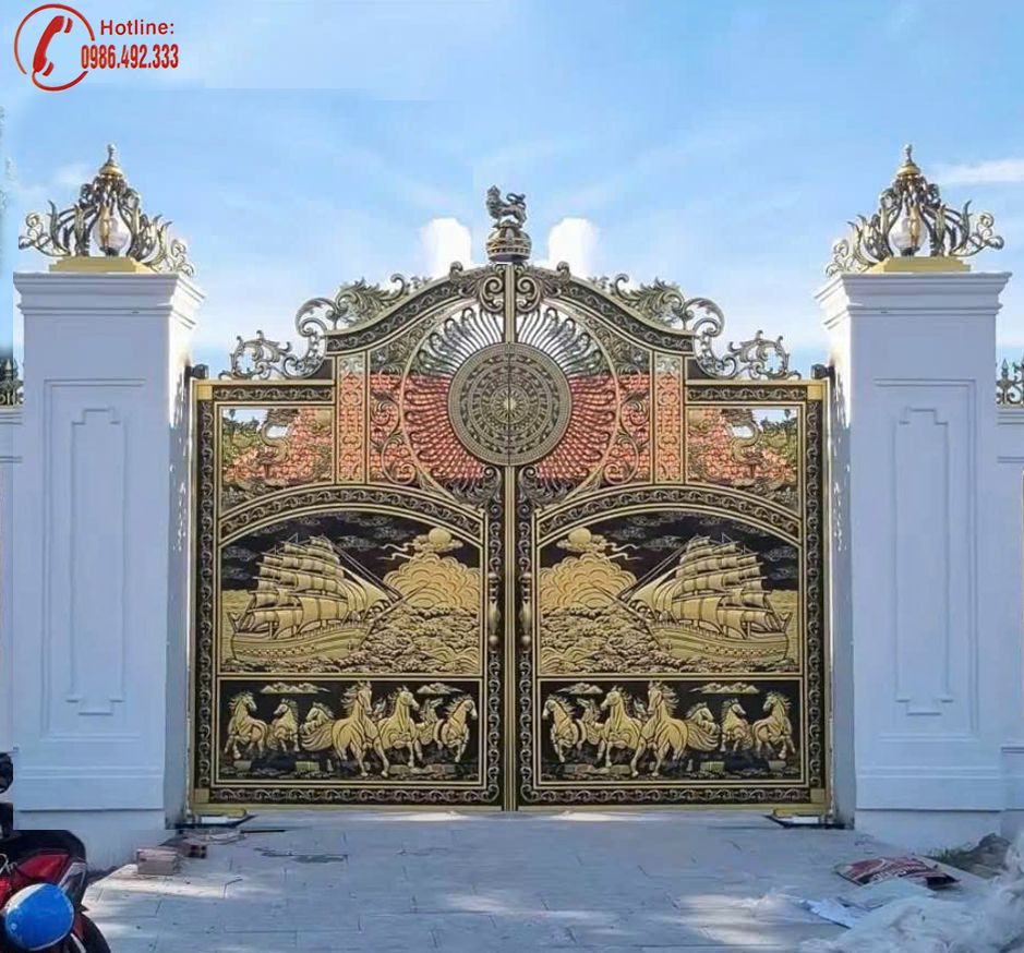 Cổng nhôm đúc C038