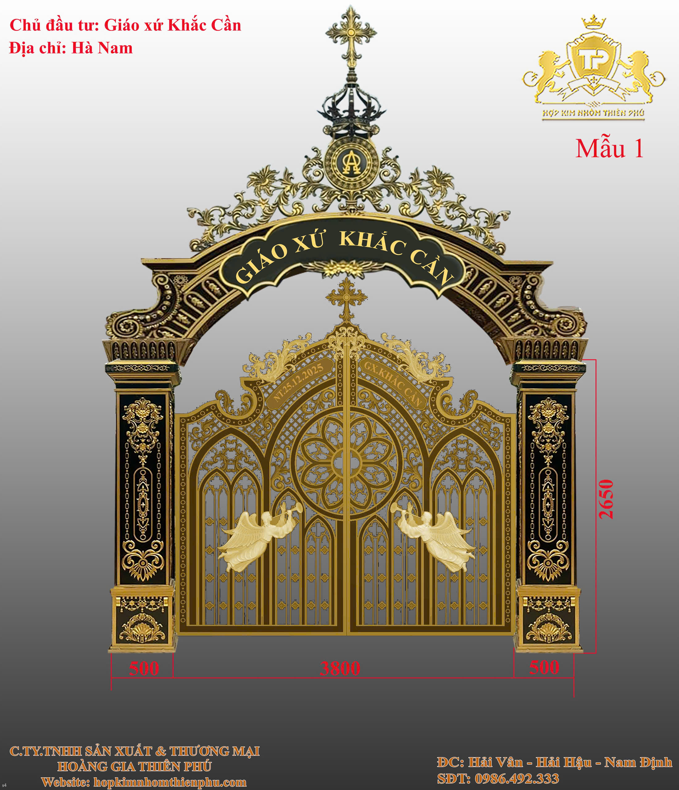 Cổng nhôm đúc C009