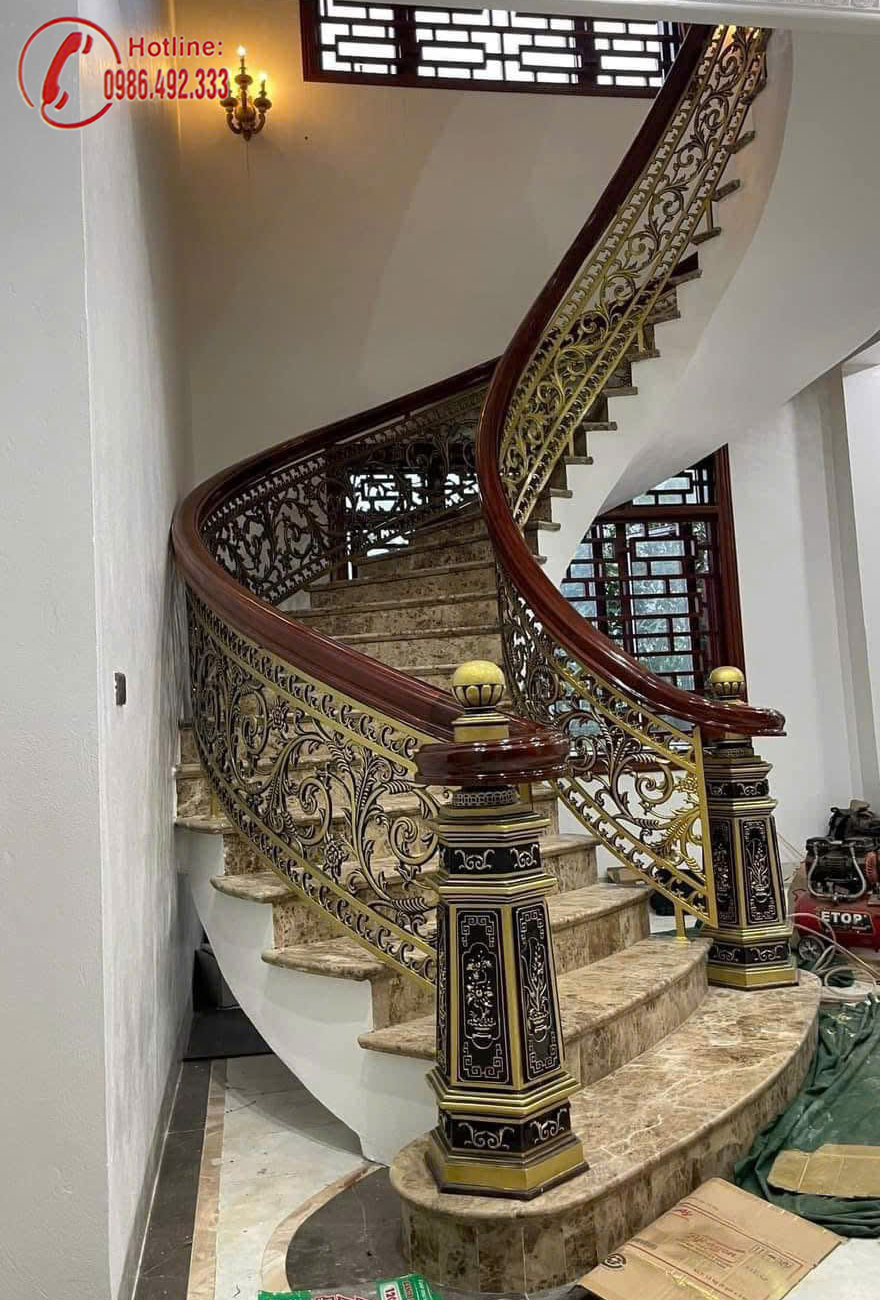 Cầu thang nhôm đúc C029