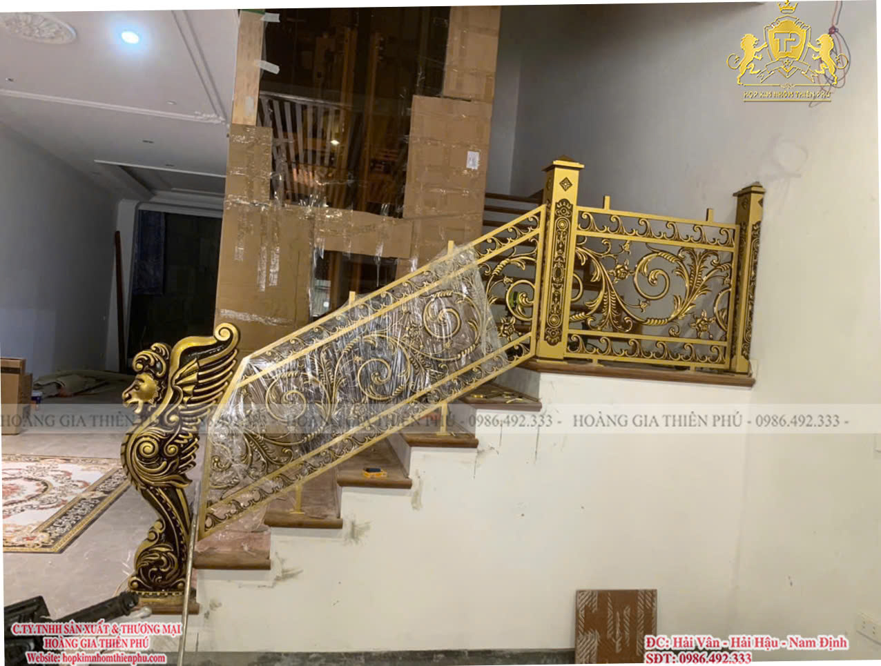 Cầu thang nhôm đúc C044