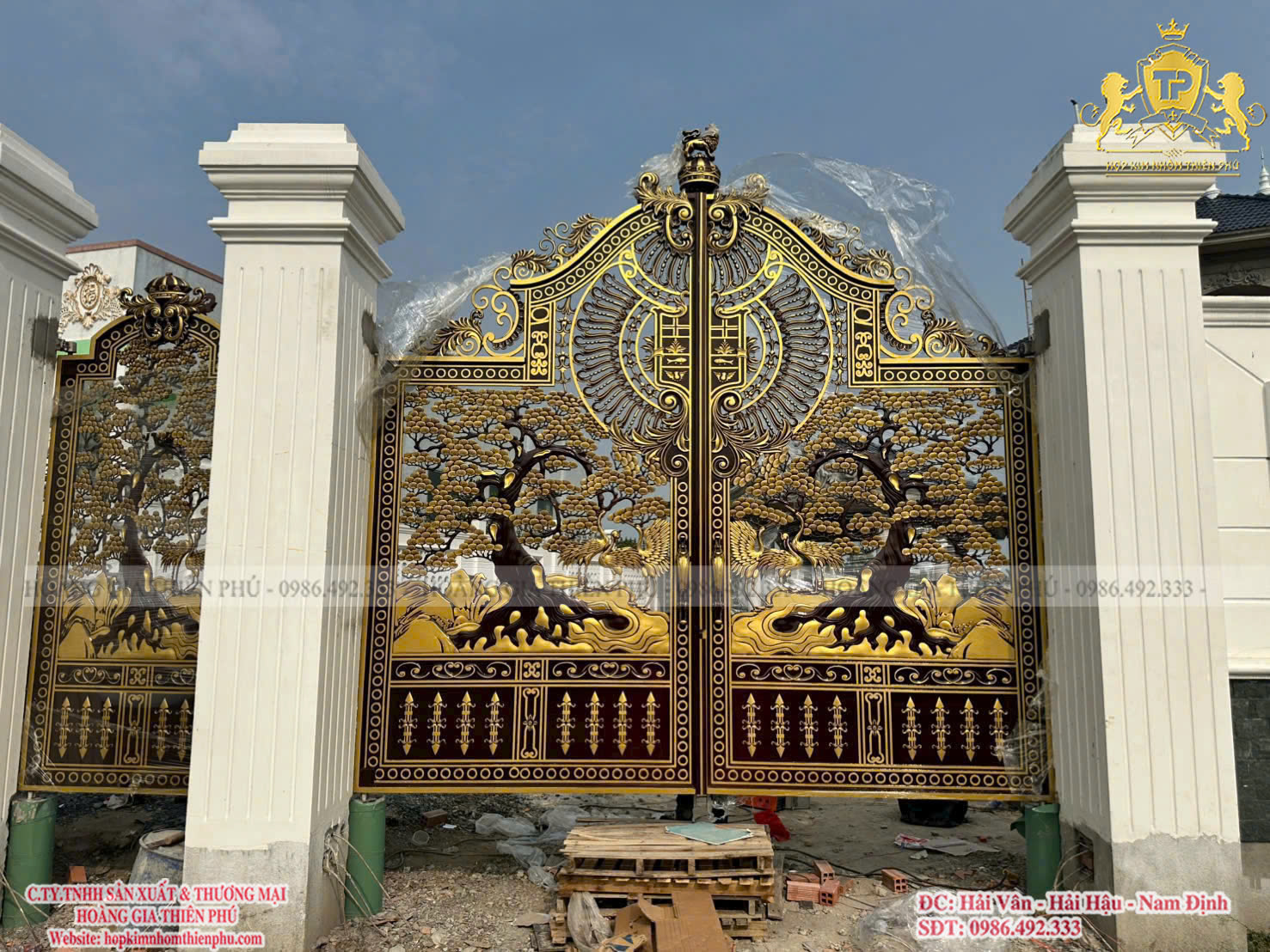 Cổng nhôm đúc C0215