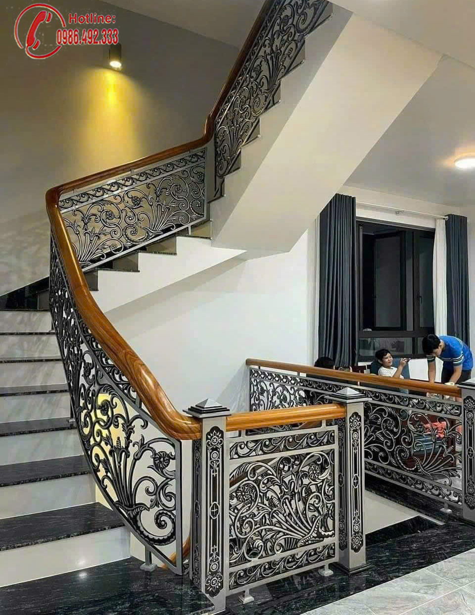 Cầu thang nhôm đúc C061