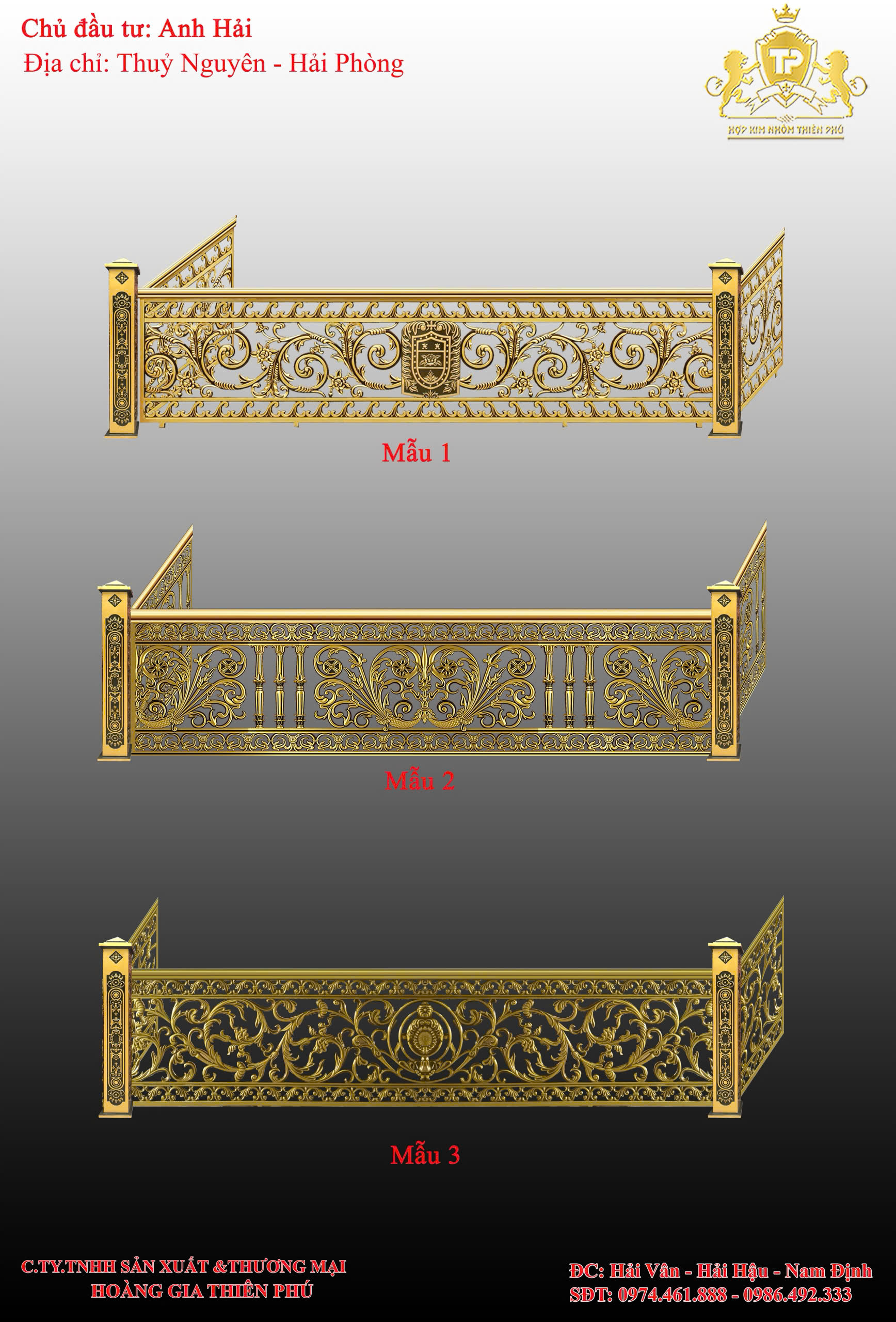 Lan can nhôm đúc L010