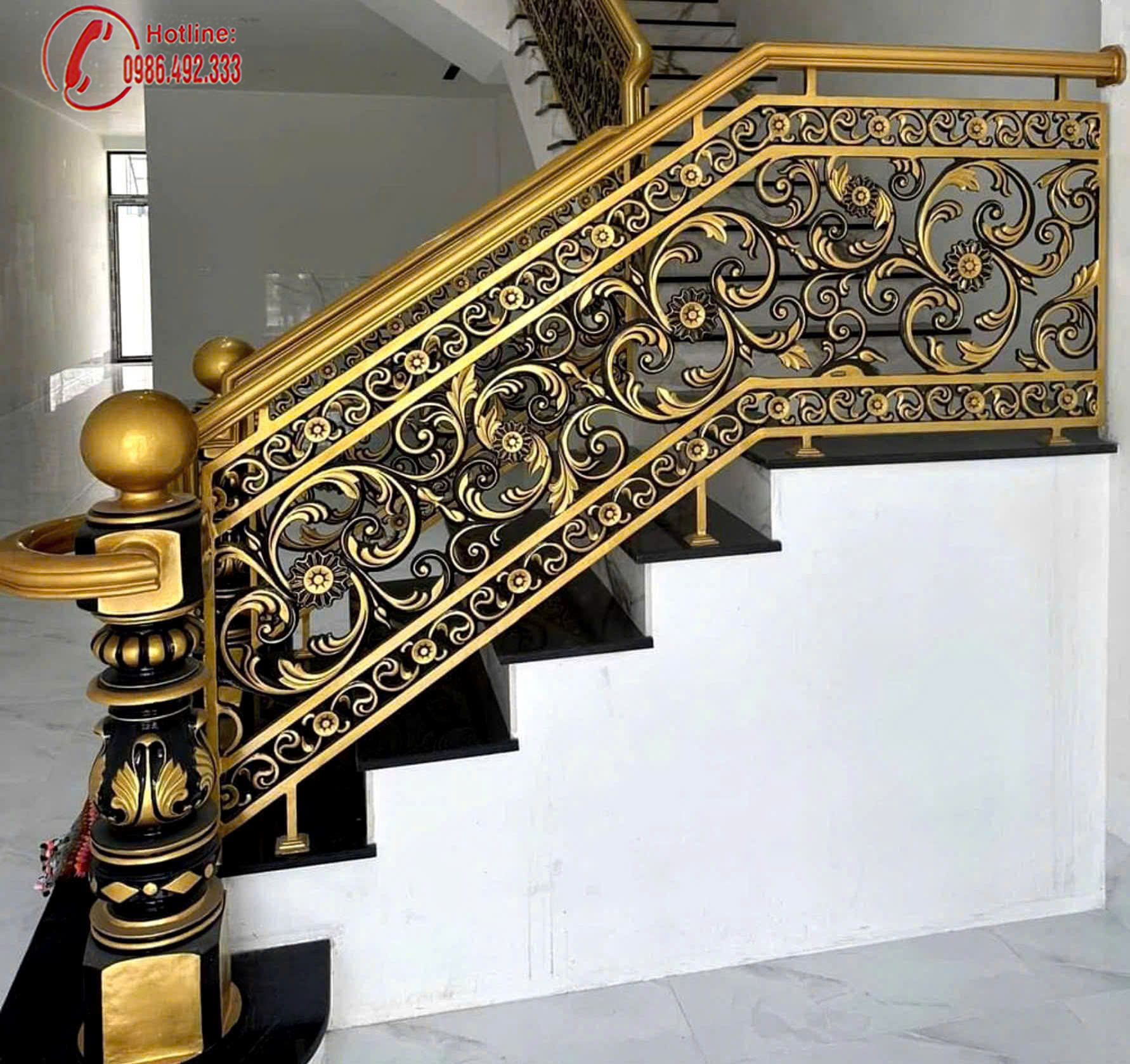 Cầu thang nhôm đúc C065