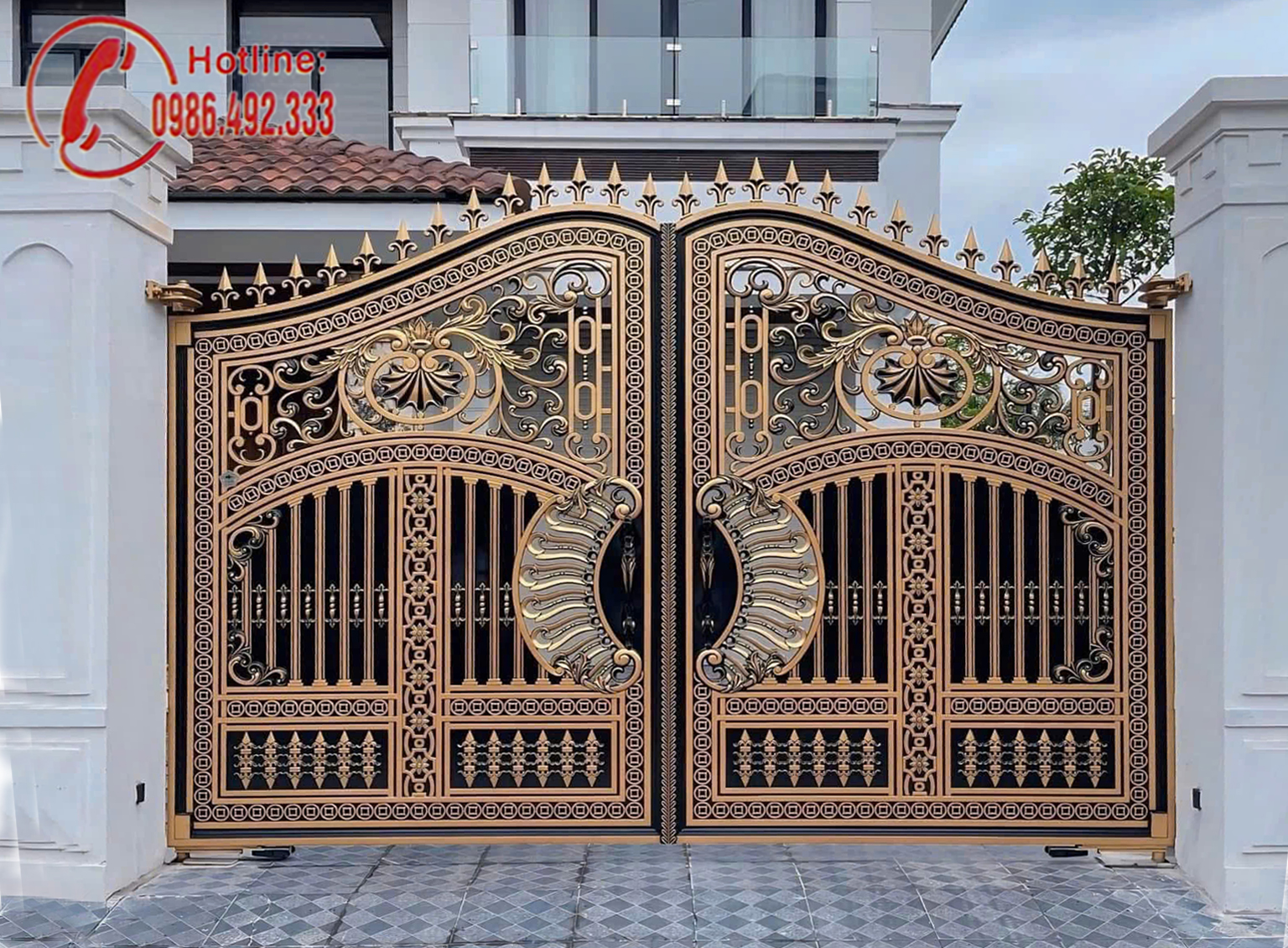 Cổng nhôm đúc C058