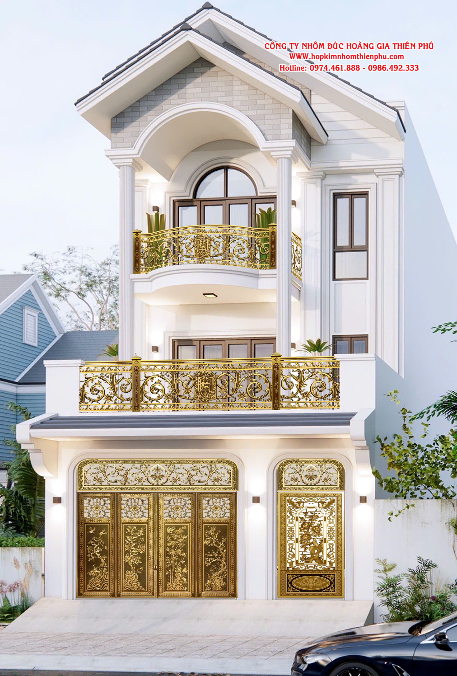 Lan can nhôm đúc L001