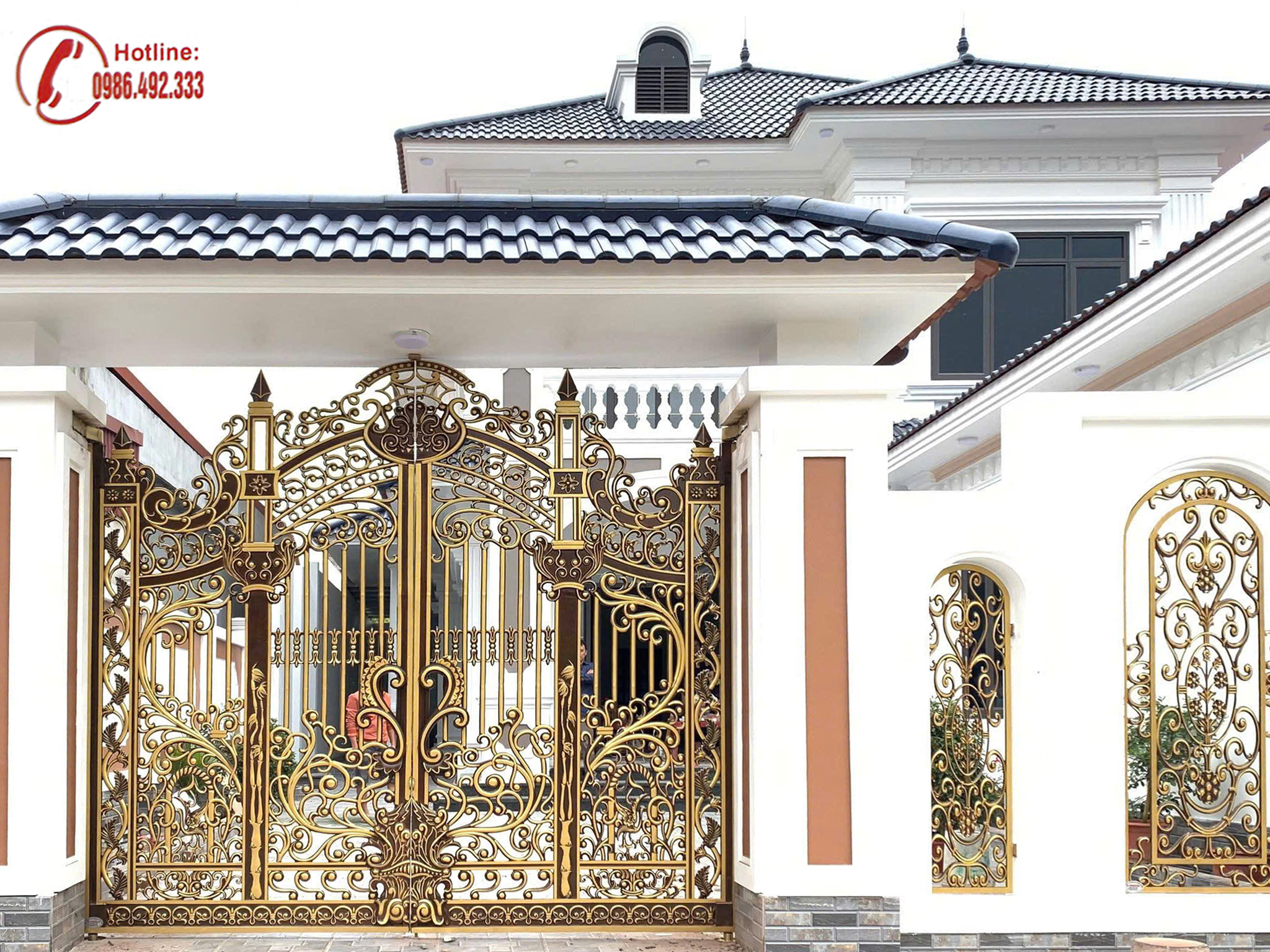 Cổng nhôm đúc C0220