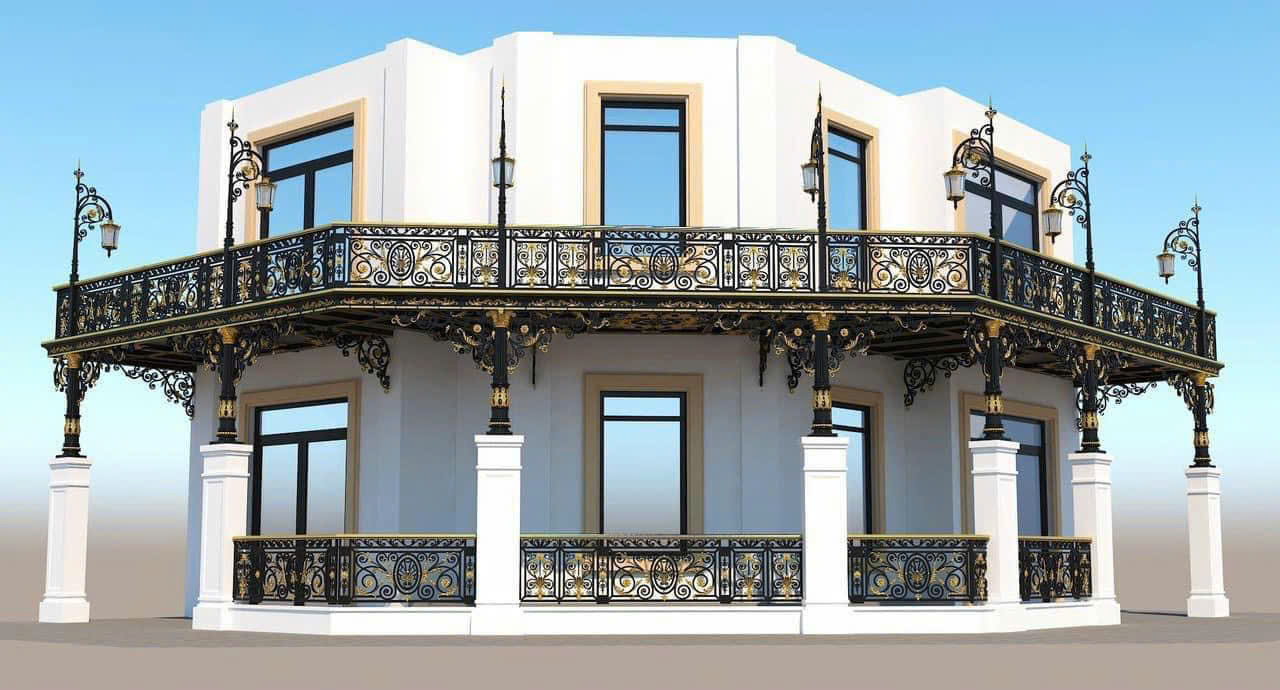 Lan can nhôm đúc L009