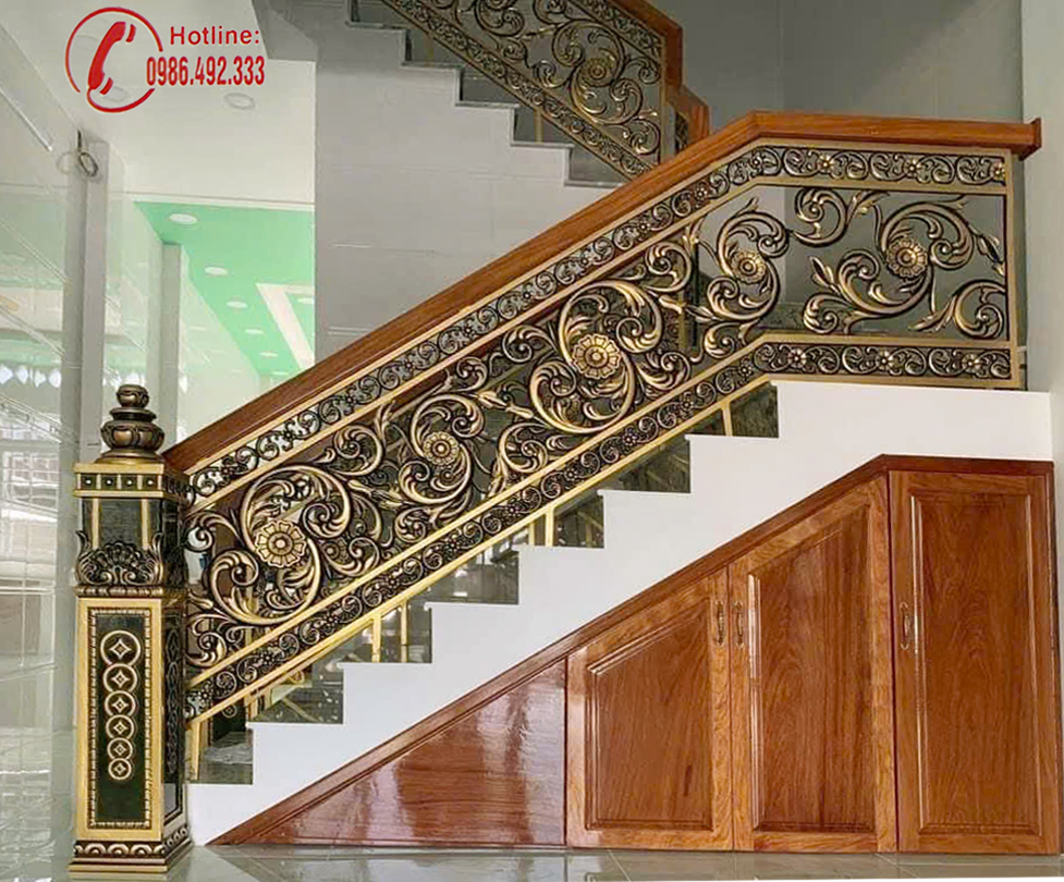 Cầu thang nhôm đúc C058