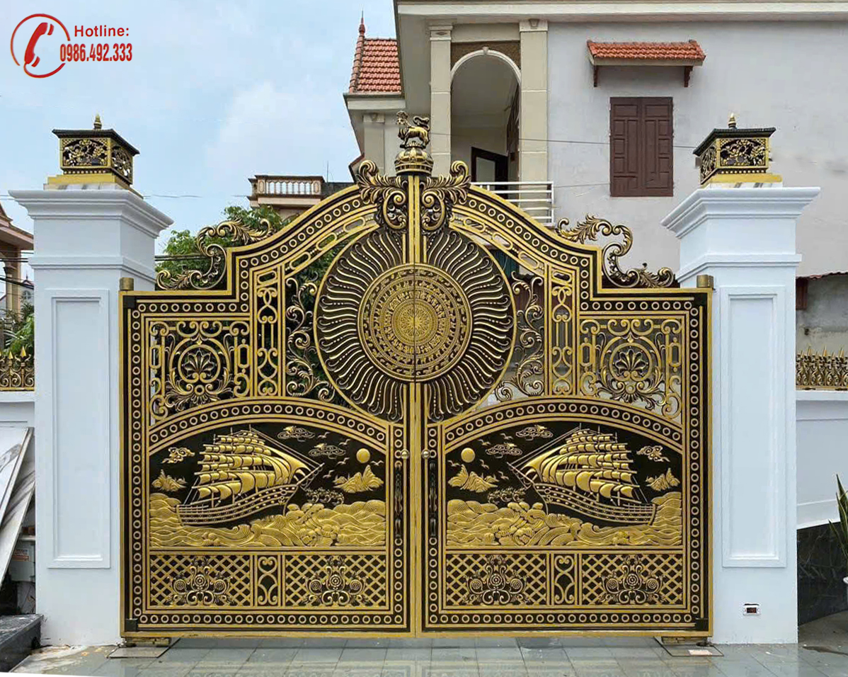 Cổng nhôm đúc C0219